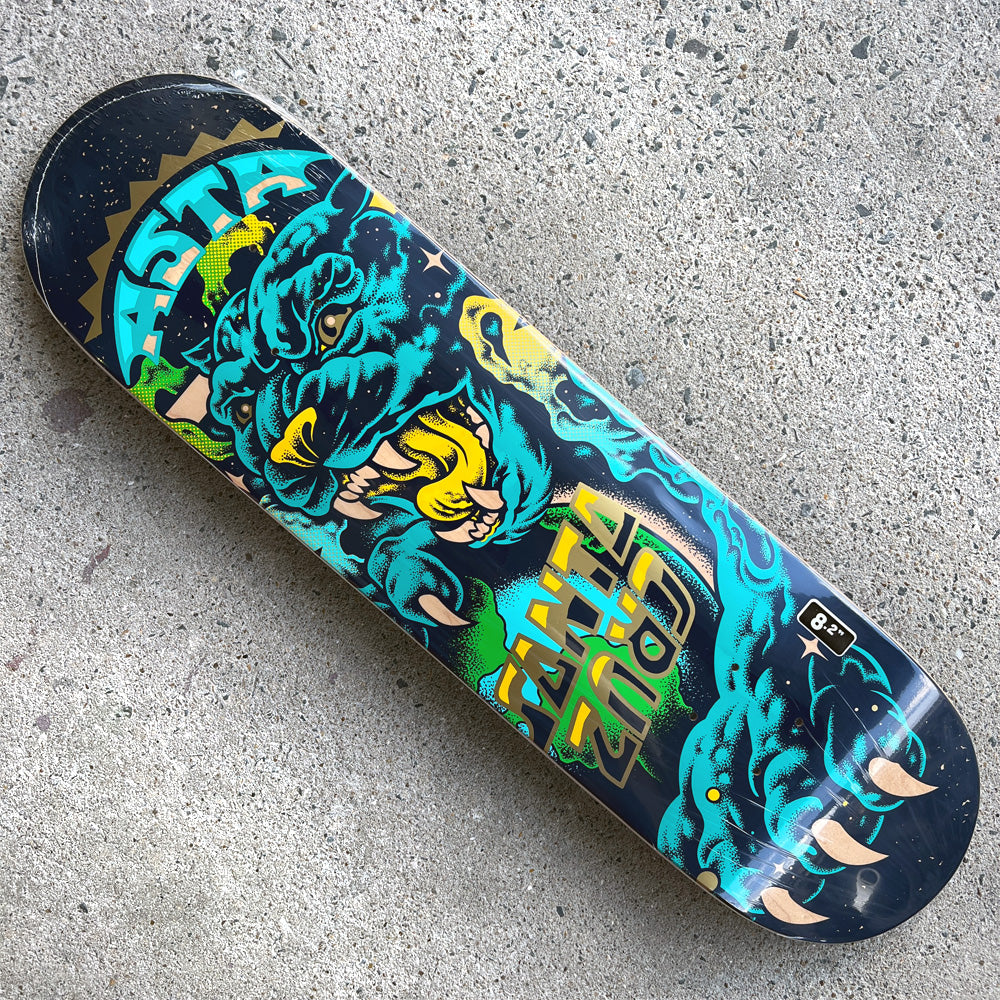 8.2in x 31.6in ASTA SPACE CAT TWIN SKATEBOARD DECK