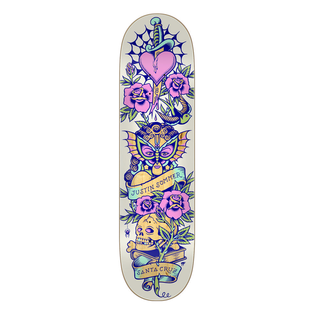 8.25in x31.8in SOMMER TATTOOED PRO SKATEBOARD DECK