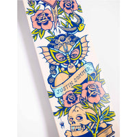 8.25in x31.8in SOMMER TATTOOED PRO SKATEBOARD DECK