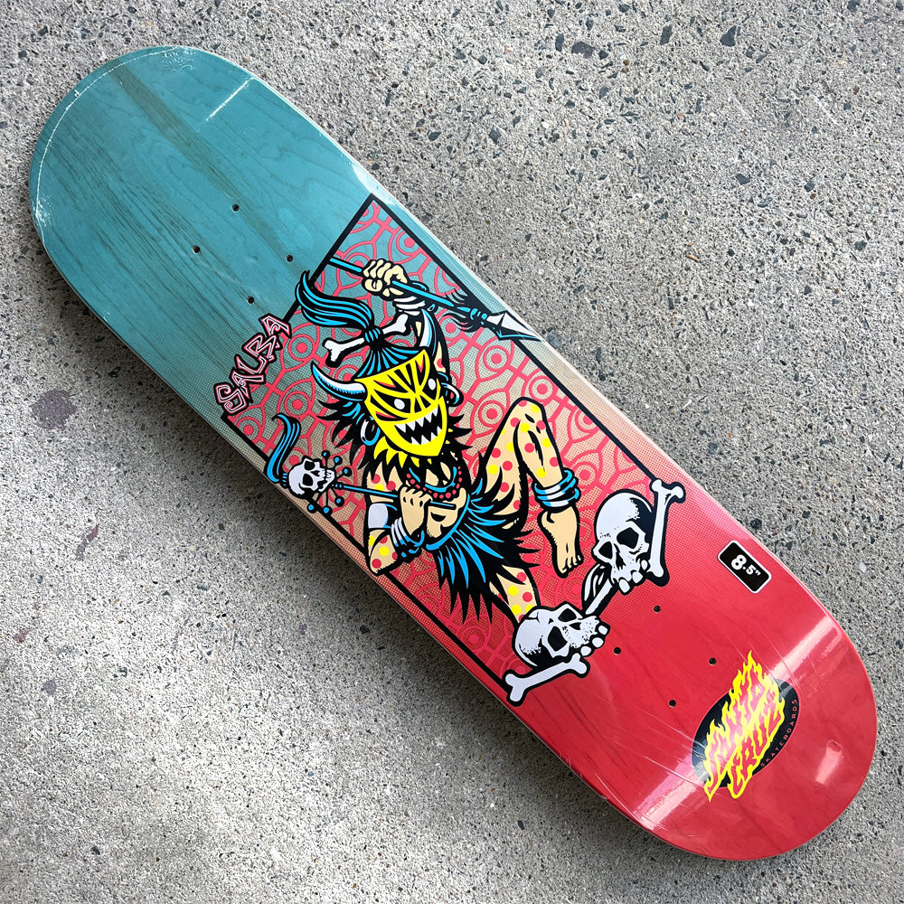 8.5in x 32.2in SALBA VOODOO FRAME PRO SKATEBOARD DECK
