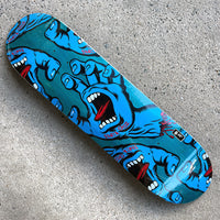 8.25in x 31.83in CROWDED HAND SKATEBOARD DECK