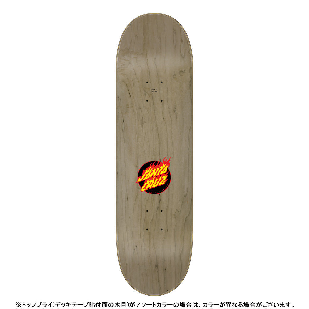 7.25in x 27.0in FLAME DOT TEAM SKATEBOARD DECK