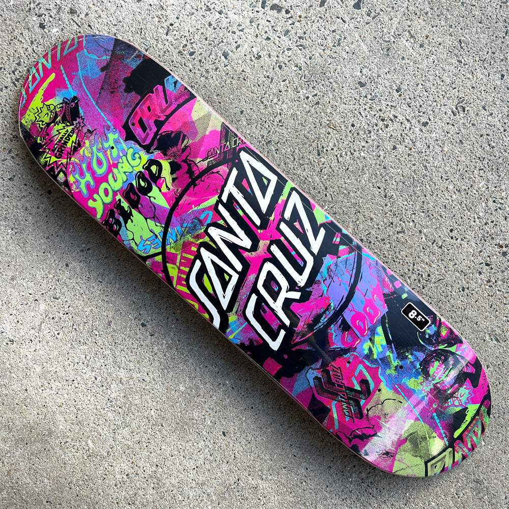 8.5in x 32.2in CUT COLLAGE SKATEBOARD DECK