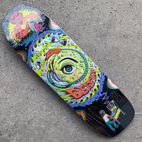 9.14in x 31.5in DELFINO PINBALL VISION PRO SKATEBOARD DECK