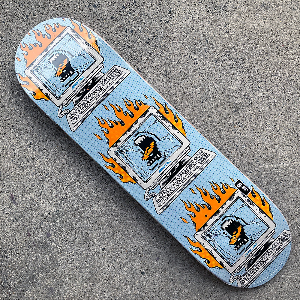 8.25in x 31.8in SELF DESTRUCT TEAM SKATEBOARD DECK