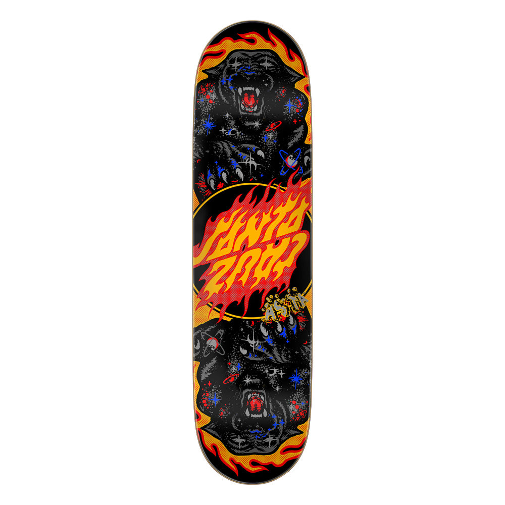 8.2in x 31.6in ASTA COSMIC CAT TWIN SKATEBOARD DECK