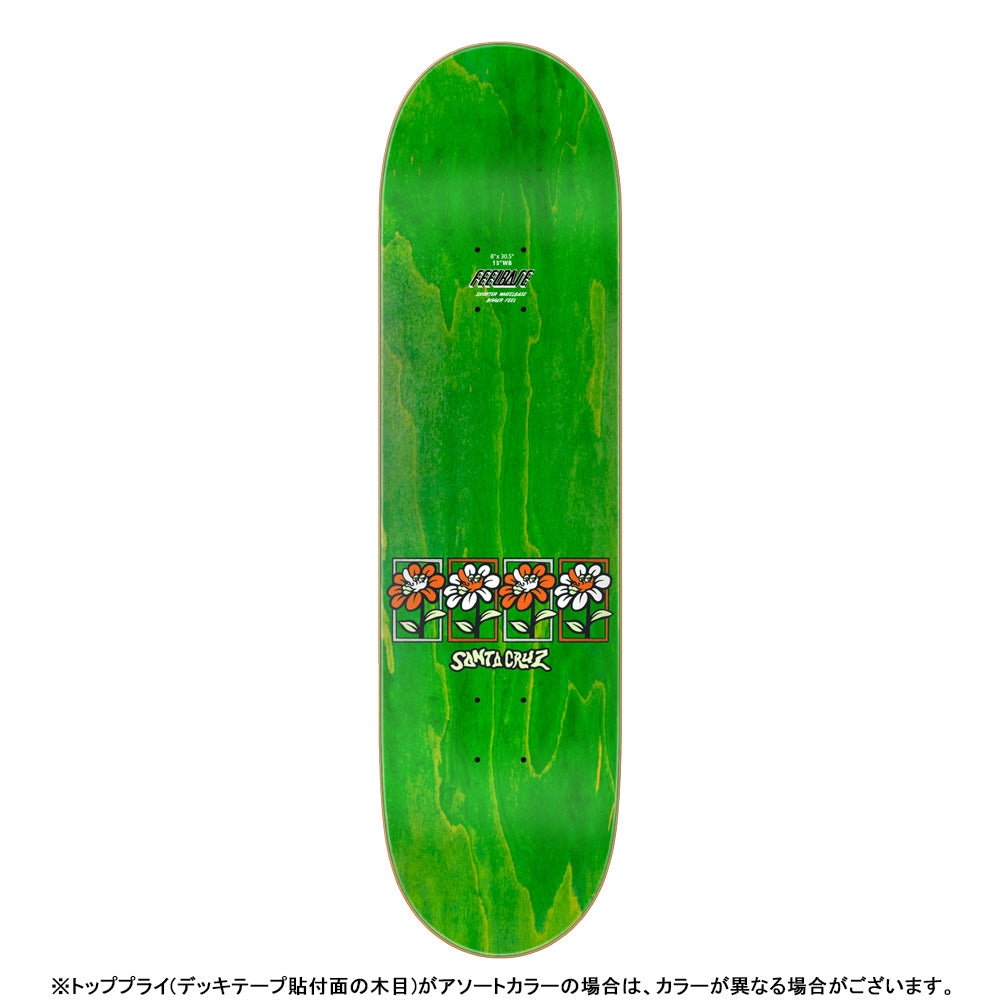 8.0in x 30.5in FEELBASE DELFINO FLOWER FRAME PRO SKATEBAORD DECK