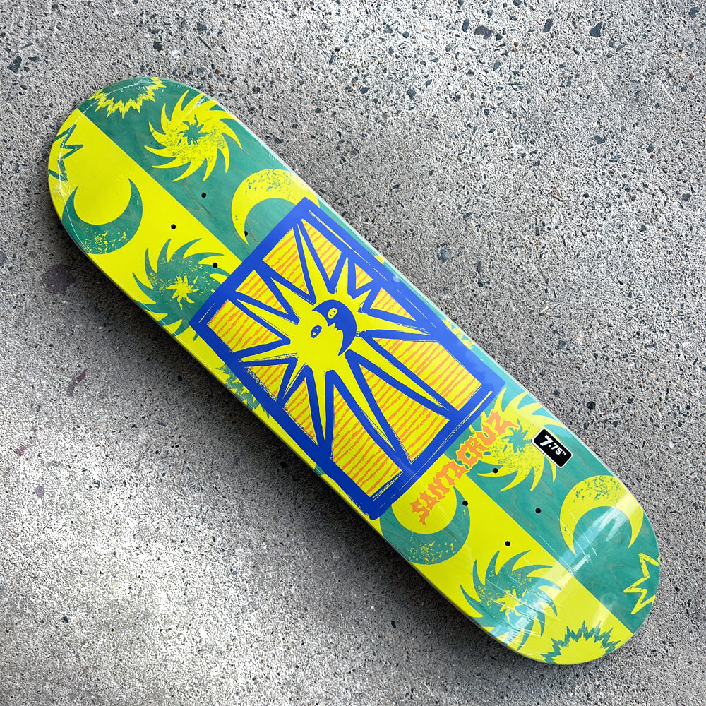 7.75in x 30.25in FEELBASE SUN STAMP SKATEBOARD DECK