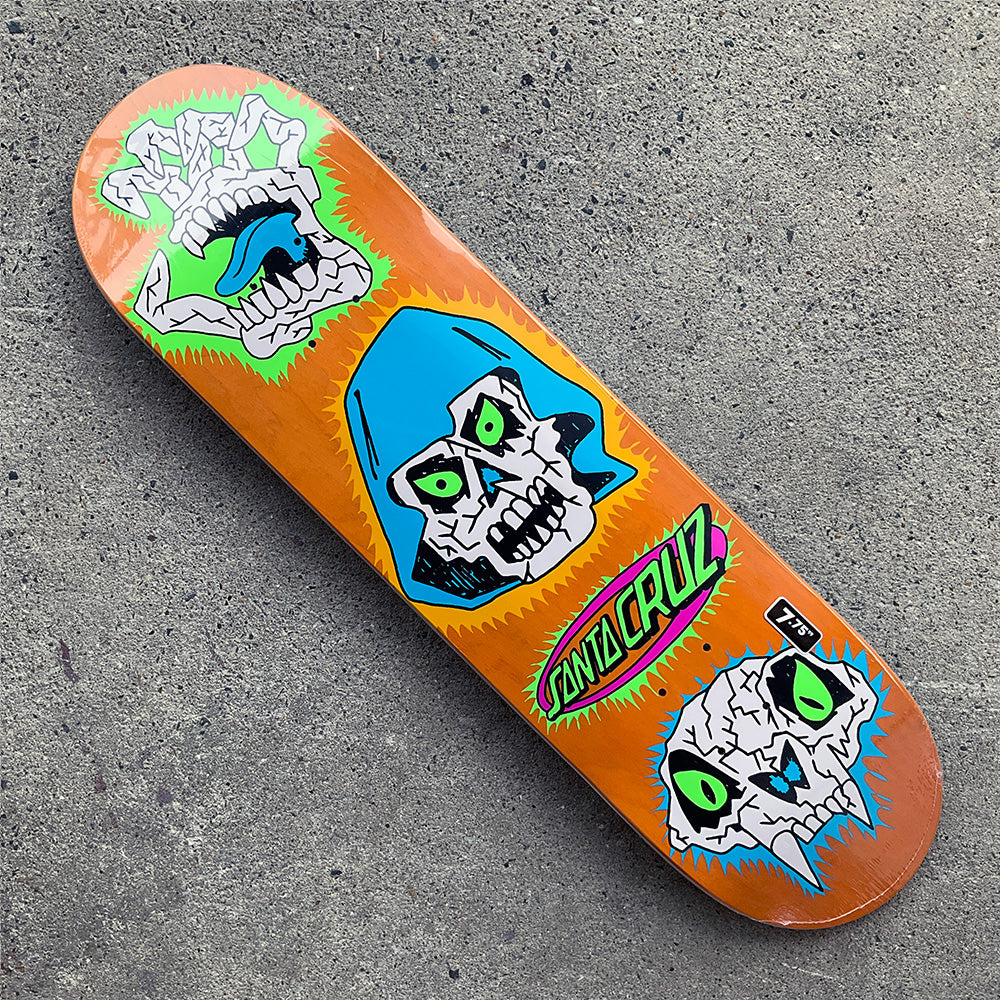 7.75in x 30.25in FEELBASE SCRIBBLE HEAD SKATEBOARD DECK