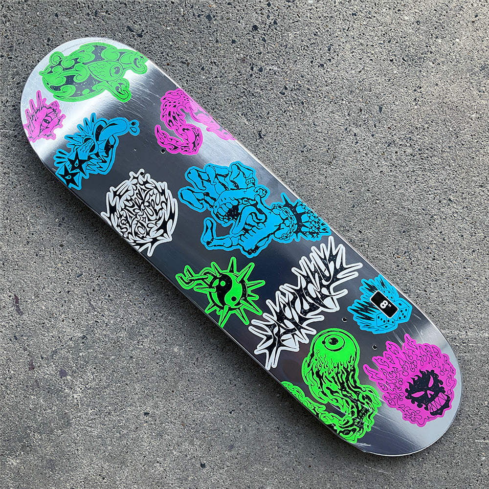 8.0in x 30.5in FEELBASE SCRIBBLE FLASH SKATEBOARD DECK