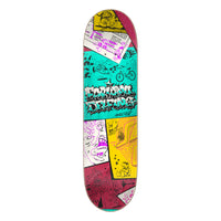 8.25in x 31.0in FEELBASE DELFINO SCRIBBLE PRO SKATEBOARD DECK