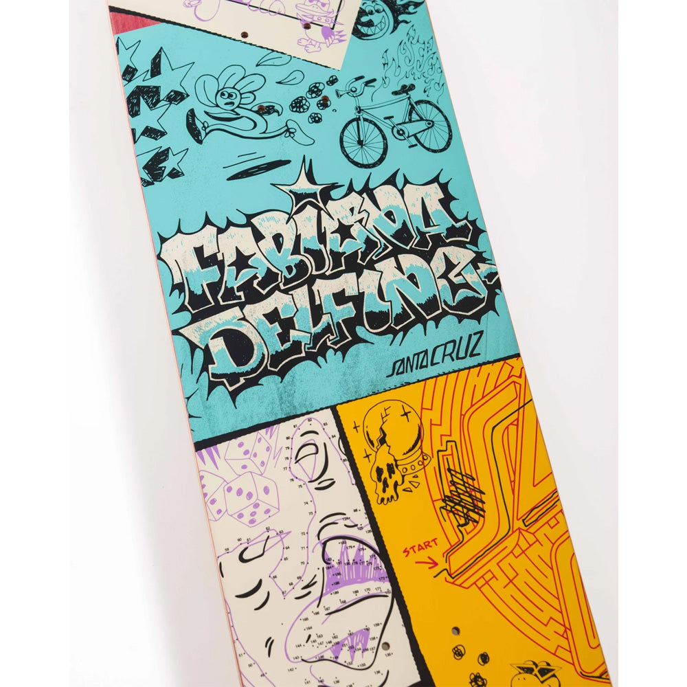 8.25in x 31.0in FEELBASE DELFINO SCRIBBLE PRO SKATEBOARD DECK