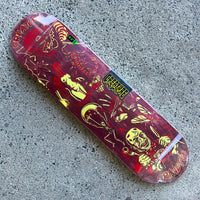 8.3in x 32.2in GRAVETTE FIEND FLASH VX PRO SKATEBOARD DECK