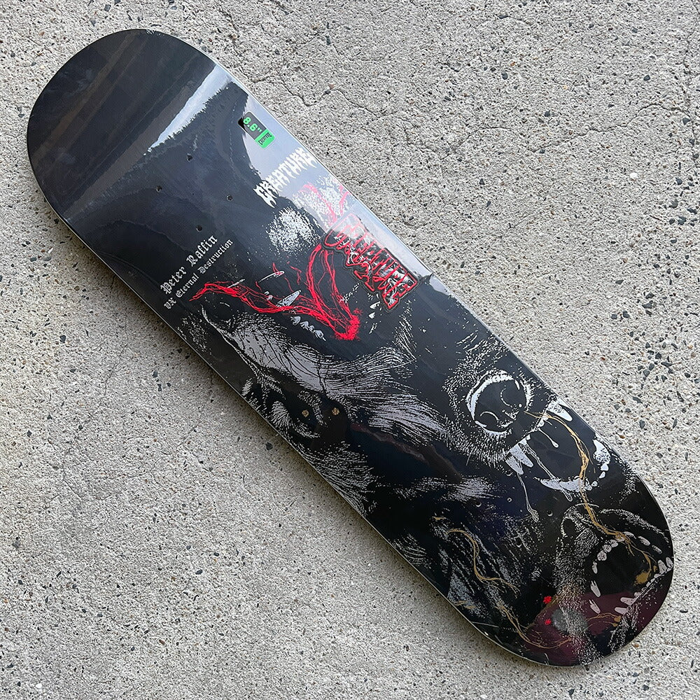 8.6in x 32.11in RAFFIN MORTEM VX PRO SKATEBOARD DECK