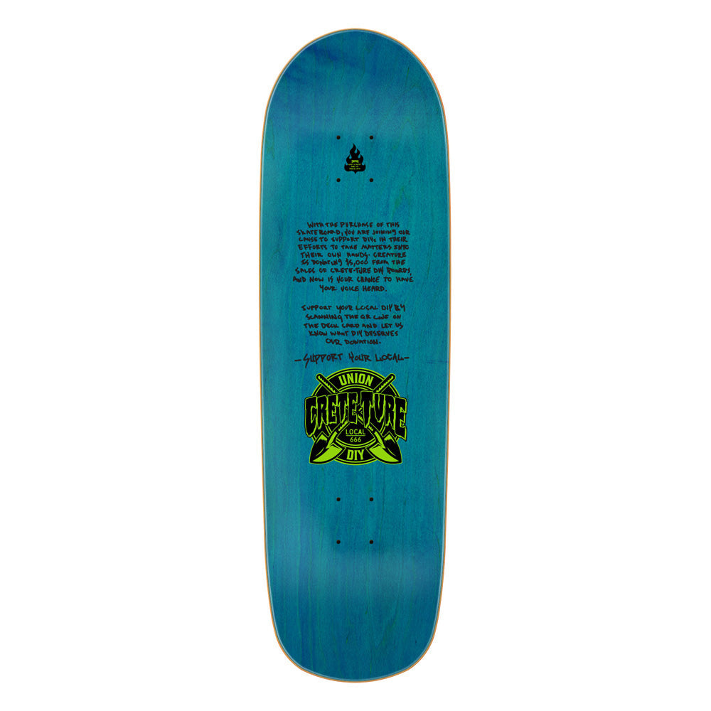 8.92in x 30.75in CRETE-TURE DIY LG TEAM SKATEBOARD DECK