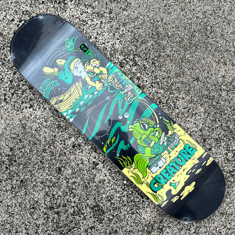 8.3in x 32.2in GRAVETTE BIG GAME PRO SKATEBOARD DECK