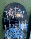 8.53in x 32.19in RAFFIN BLK MTL PRO SKATEBOARD DECK