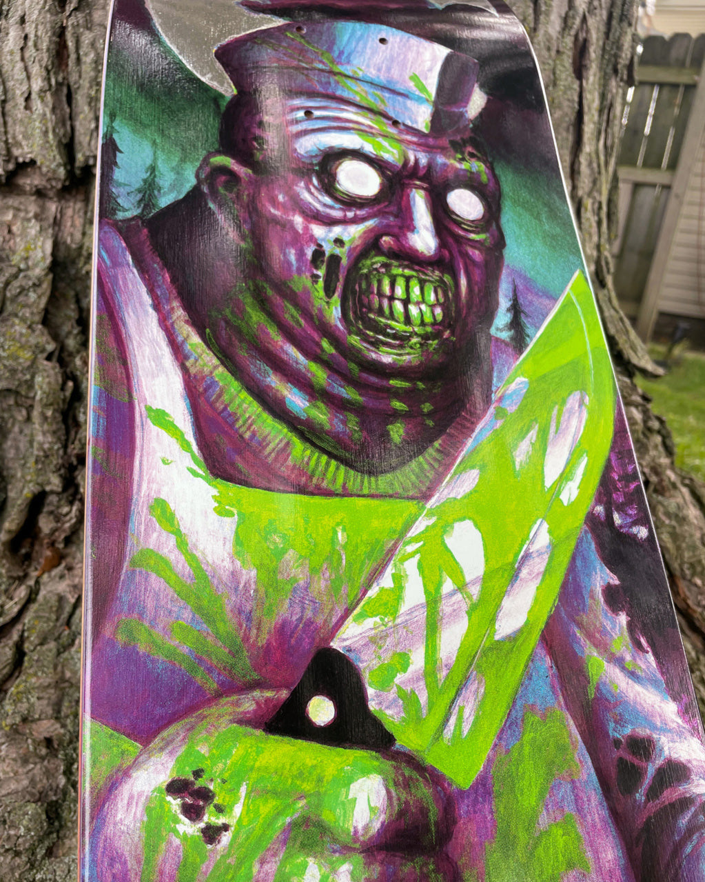 8.8in x 32.2in PARTANEN FEEDING TIME XX SKATEBOARD DECK