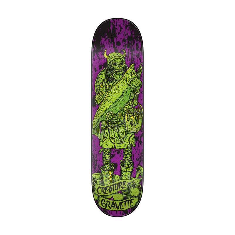8.3in x 32.2in GRAVETTE VIKING OF HESH LAW XX PRO SKATEBOARD DECK