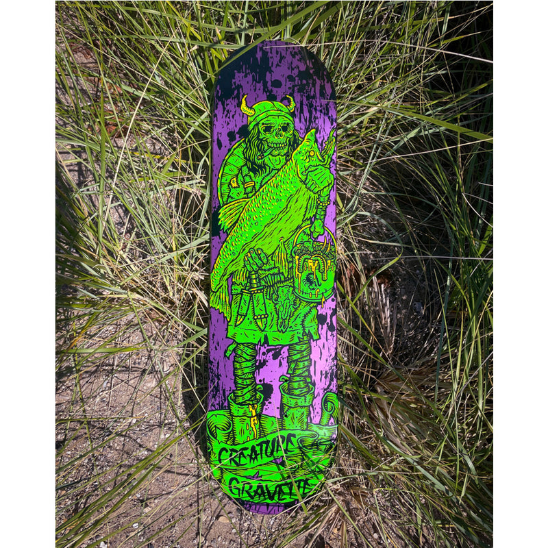 8.3in x 32.2in GRAVETTE VIKING OF HESH LAW XX PRO SKATEBOARD DECK