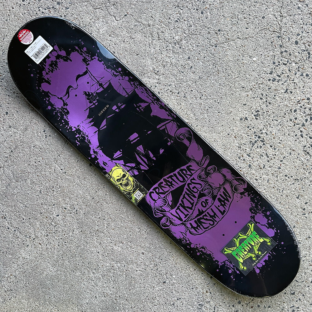 8.75in x 32.15in RUSSELL VIKINGS OF HESH LAW XX PRO SKATEBOARD DECK