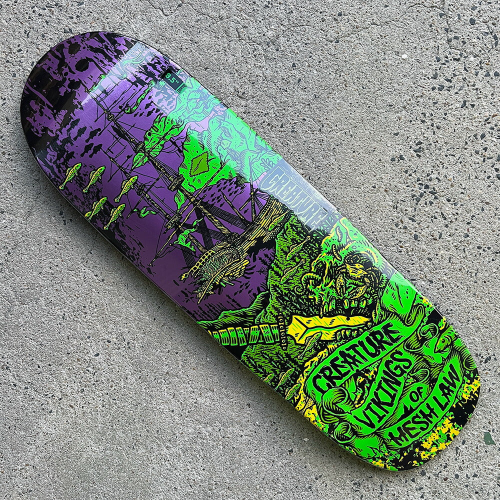9.55in x 30.46in TEAM VIKING OF HESHA LAW XX SKATEBOARD DECK