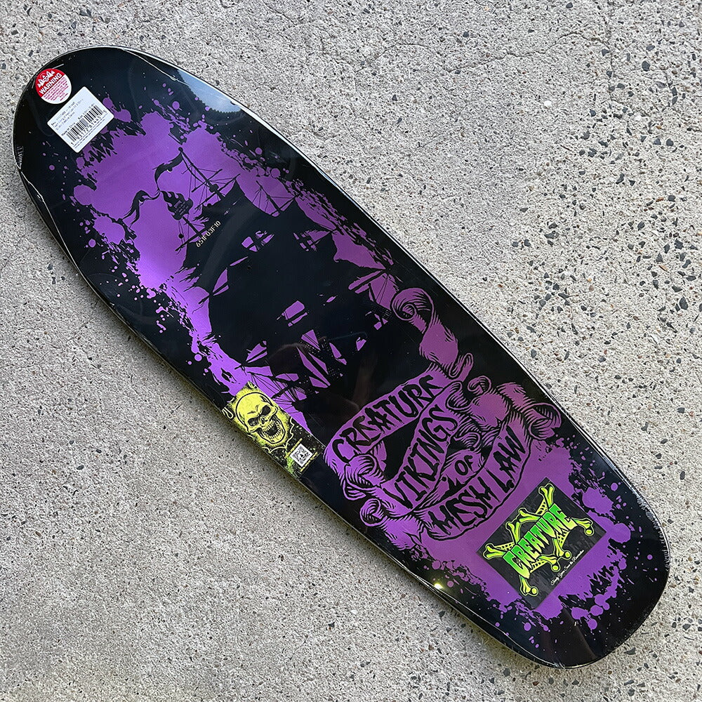 9.55in x 30.46in TEAM VIKING OF HESHA LAW XX SKATEBOARD DECK