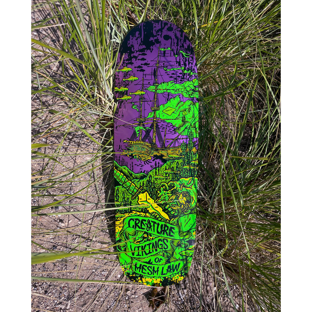 9.55in x 30.46in TEAM VIKING OF HESHA LAW XX SKATEBOARD DECK