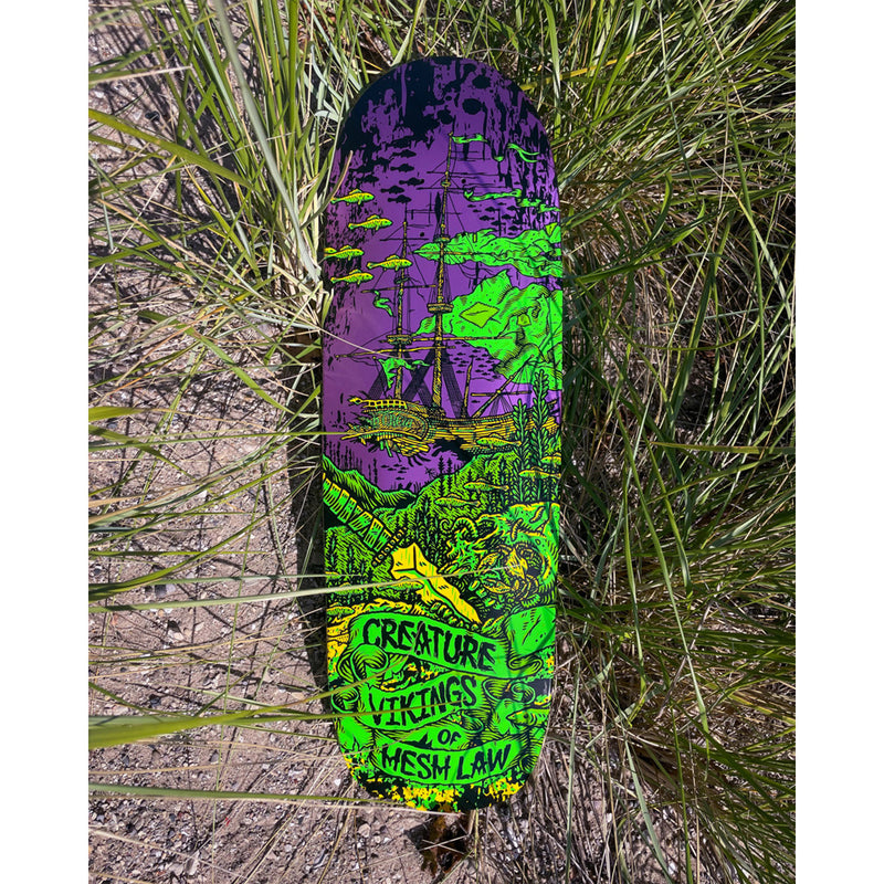 9.55in x 30.46in TEAM VIKING OF HESHA LAW XX SKATEBOARD DECK