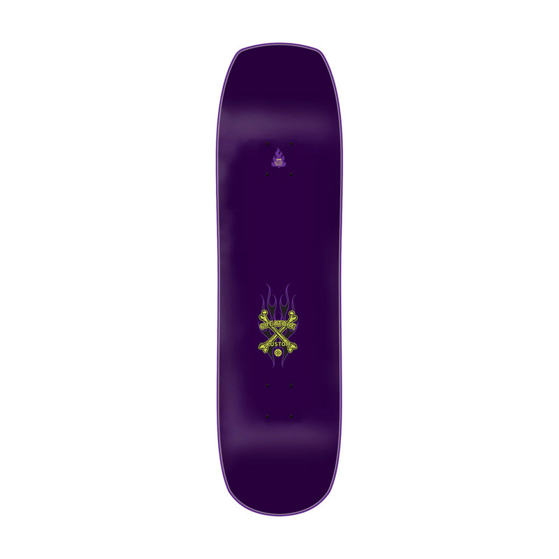 8.5in x 32.05in CHOP SHOP FLAME SKATEBOARD DECK
