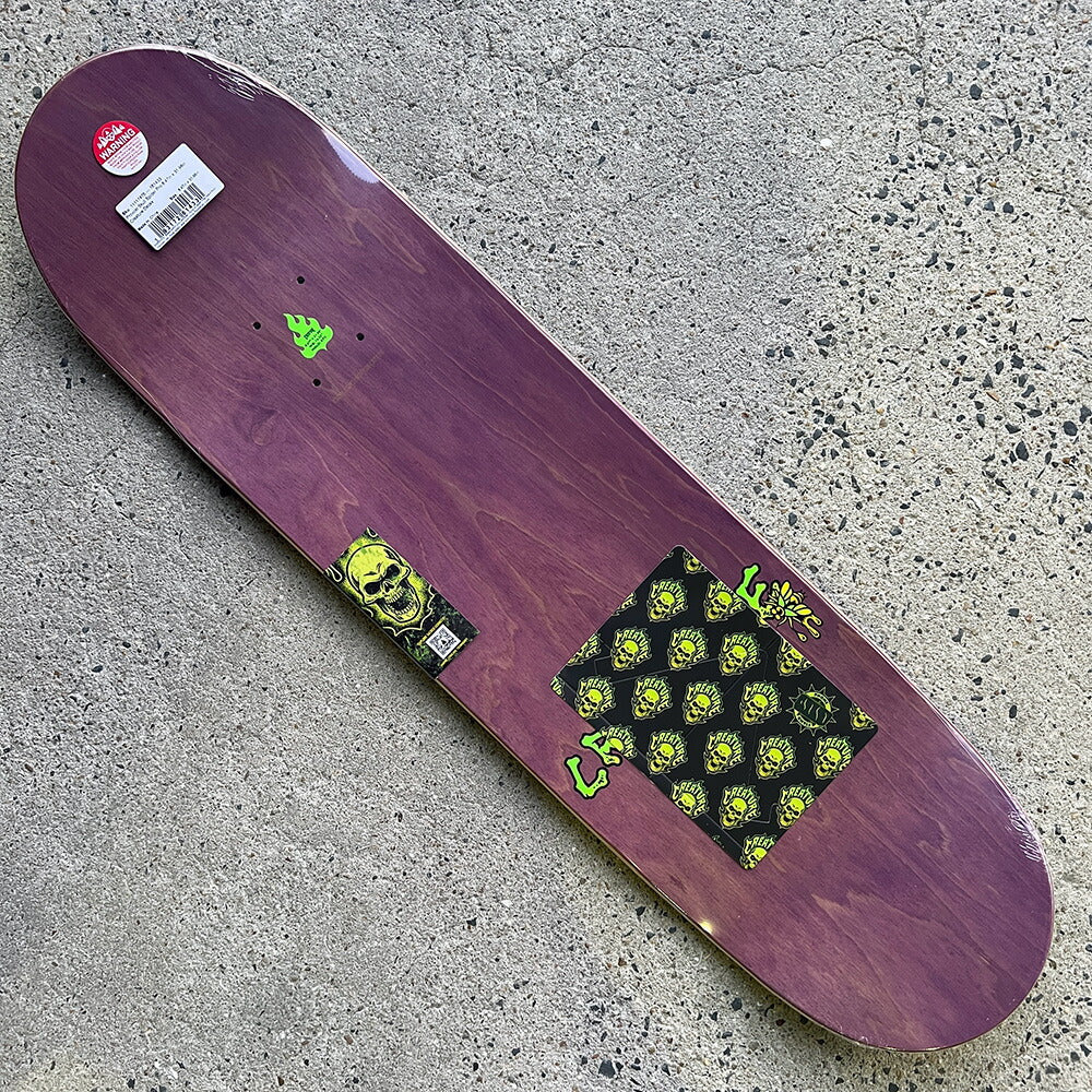 8.47in x 31.98in PROVOST SKULL SPIDER PRO SKATEBOARD DECK