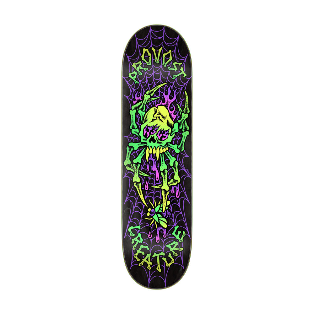 8.47in x 31.98in PROVOST SKULL SPIDER PRO SKATEBOARD DECK