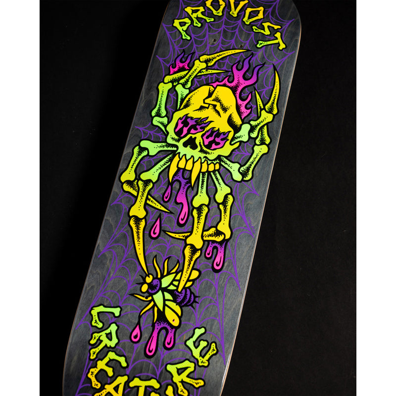8.47in x 31.98in PROVOST SKULL SPIDER PRO SKATEBOARD DECK
