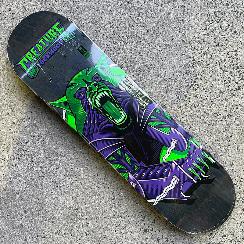 8.25in x 32.04in LOCKWOOD ROBO WOLF PRO SKATEBOARD DECK