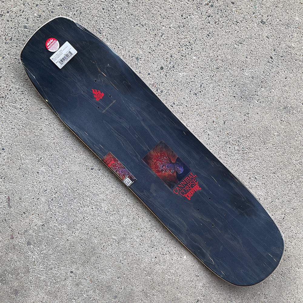 8.75in x 32.05in CANNIBAL CORPSE HORRIFIC SKATEBOARD DECK