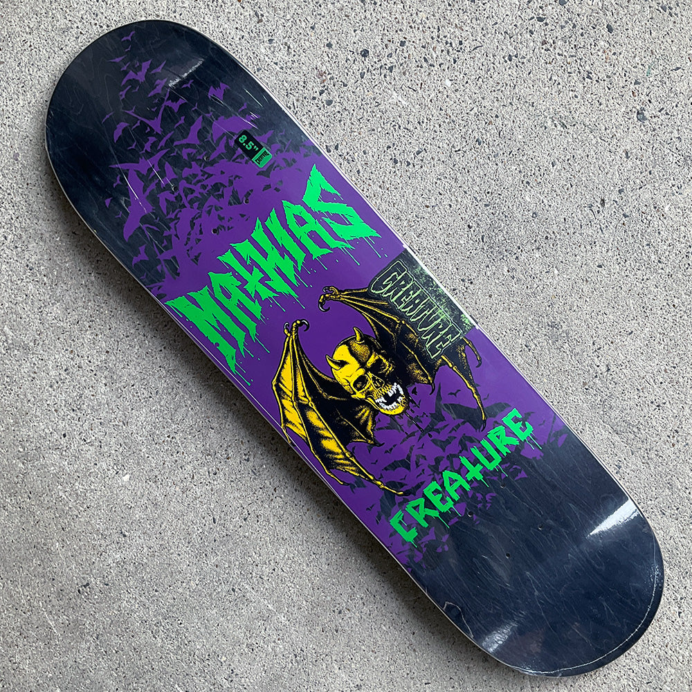 8.51in x 31.88in TORRES SKULL BAT PRO SKATEBOARD DECK