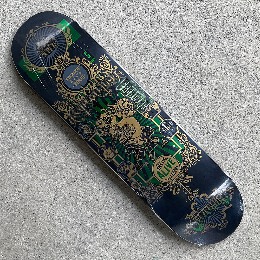 8.25in x 32.04in BAEKKEL SIDESHOW PRO SKATEBOARD DECK