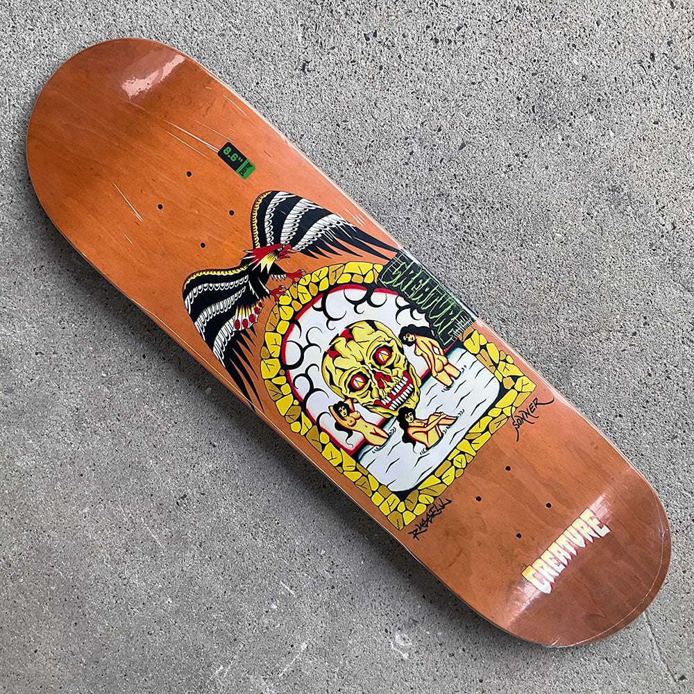 8.6in x 31.95in RUSSELL FLASH STUMPS PRO SKATEBOARD DECK