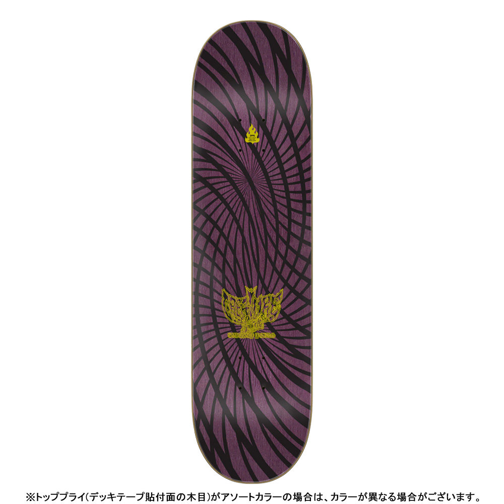 8.3in x 32.2in GRAVETTE HIPPIE SKULL 20TH PRO SKATEBOARD DECK