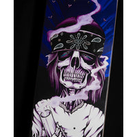 8.3in x 32.2in GRAVETTE HIPPIE SKULL 20TH PRO SKATEBOARD DECK