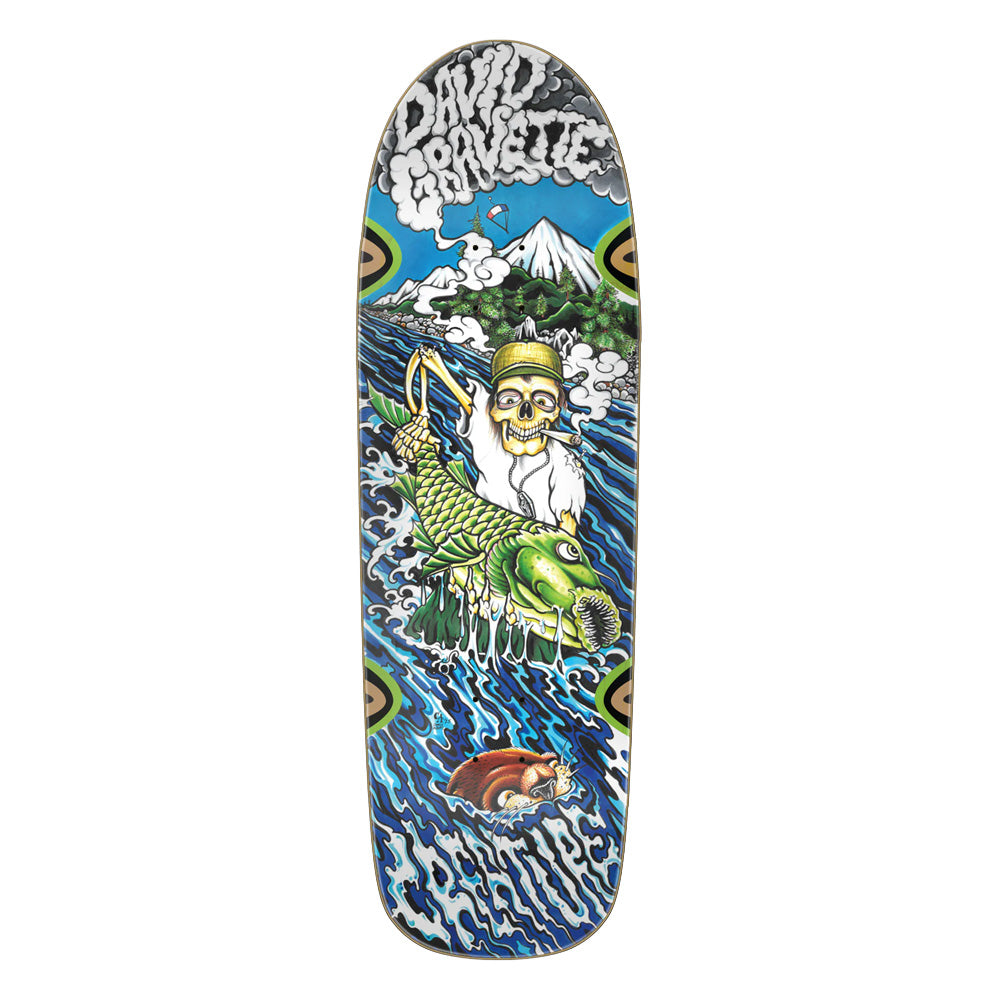 9.0in x 31.68in GRAVETTE HIPPIE FALLS PRO SKATEBOARD DECK