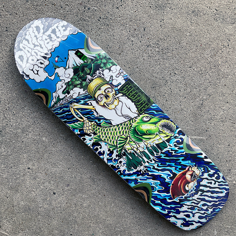 9.0in x 31.68in GRAVETTE HIPPIE FALLS PRO SKATEBOARD DECK