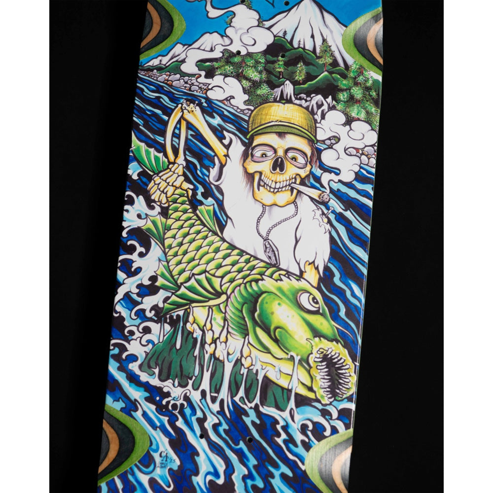 9.0in x 31.68in GRAVETTE HIPPIE FALLS PRO SKATEBOARD DECK