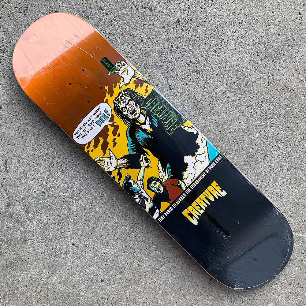 8.25in x 31.8in COMICBOOK RELIC STUMPS SKATEBOARD DECK