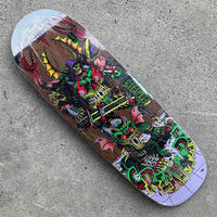 9.55in x 30.46in HALLUCINATION BEAST SKATEBOARD DECK