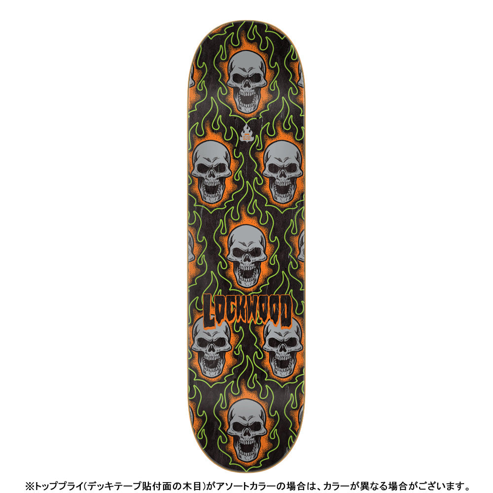 8.25in x 32.04in LOCKWOOD BONEHEAD PRO SKATEBOARD DECK