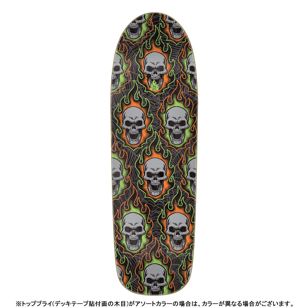 9.0in x 31.68in BONEHEAD WEBBED TEAM SKATEBOARD DECK