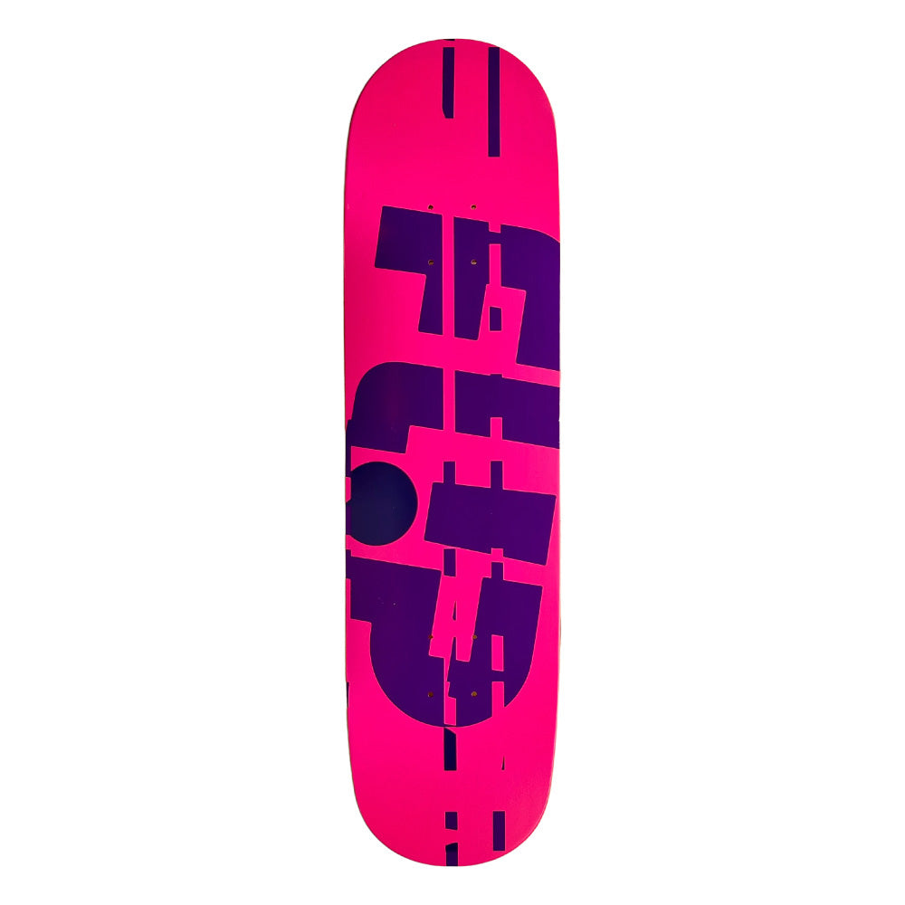 8.25in x 32.13in GLITCH PINK TEAM SKATEBOARD DECK