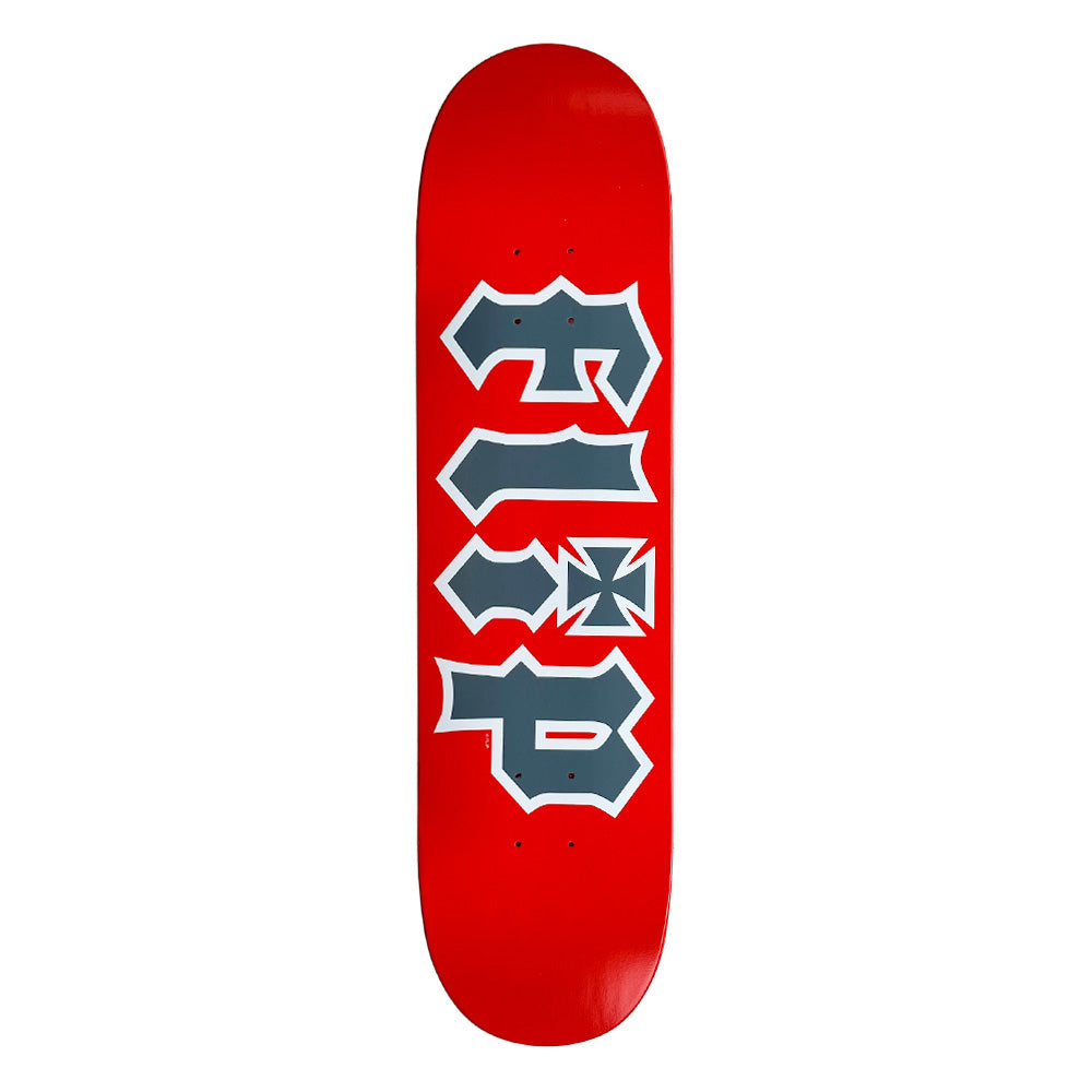 8.0in x 31.5in HKD RED TEAM SKATEBOARD DECK