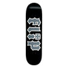 8.25in x 32.31in HKD BLACK TEAM SKATEBOARD DECK